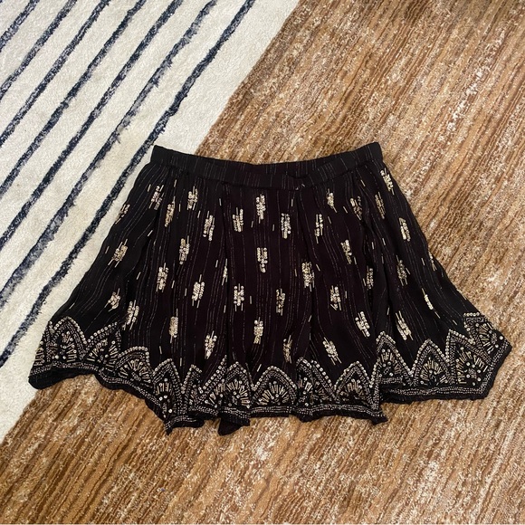 New Free People✨Shine For You Sequin Mini Skirt - Black - Picture 5 of 7